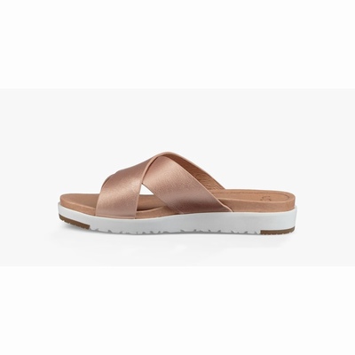 Sandálias UGG Kari Metallic Mulher Rosa Douradas | PT-UVJRY